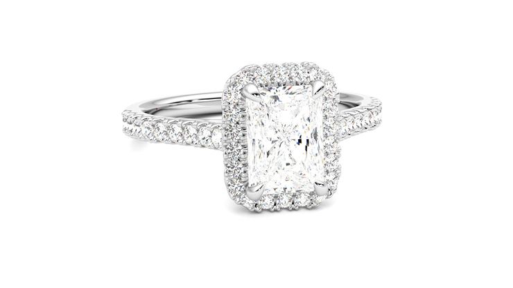 Taylor & Hart Allure Radiant Engagement Ring 360 degree image 3
