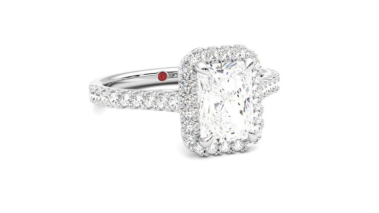 Taylor & Hart Allure Radiant Engagement Ring 360 degree image 4