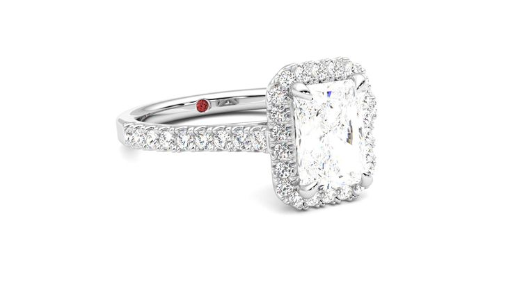 Taylor & Hart Allure Radiant Engagement Ring 360 degree image 5