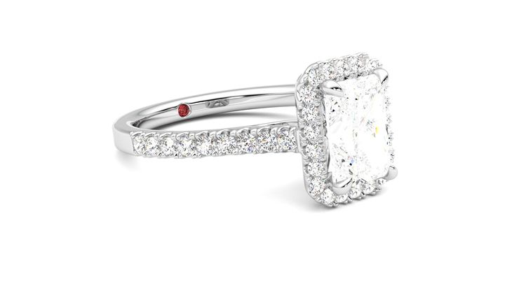 Taylor & Hart Allure Radiant Engagement Ring 360 degree image 6