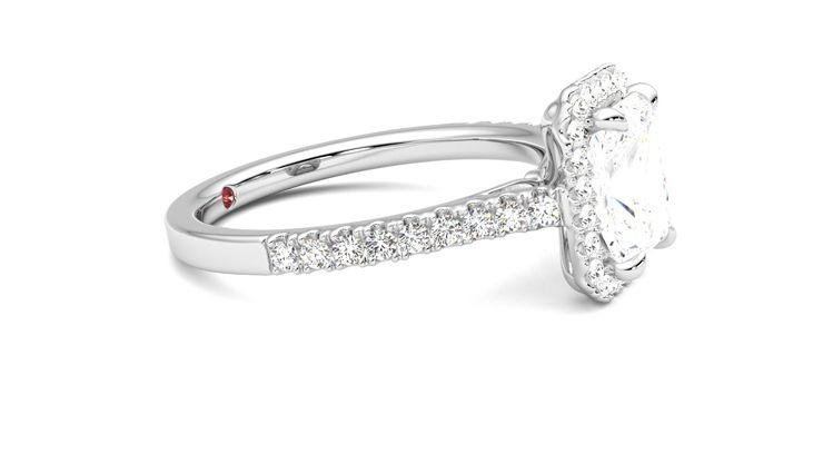 Taylor & Hart Allure Radiant Engagement Ring 360 degree image 8