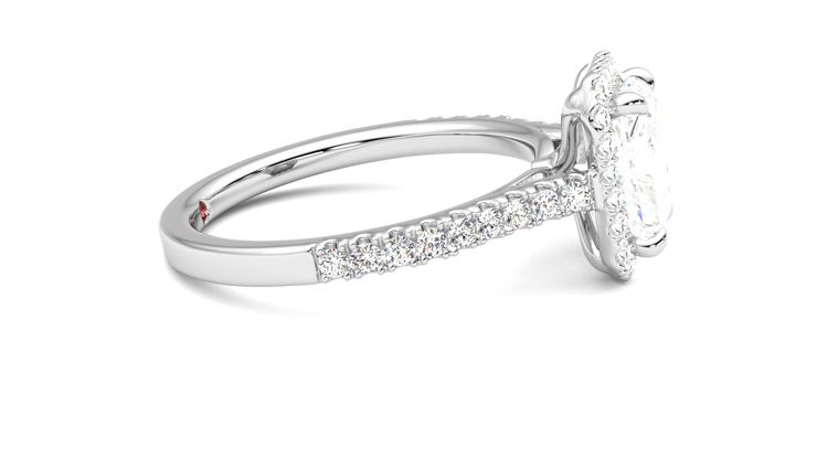 Taylor & Hart Allure Radiant Engagement Ring 360 degree image 9