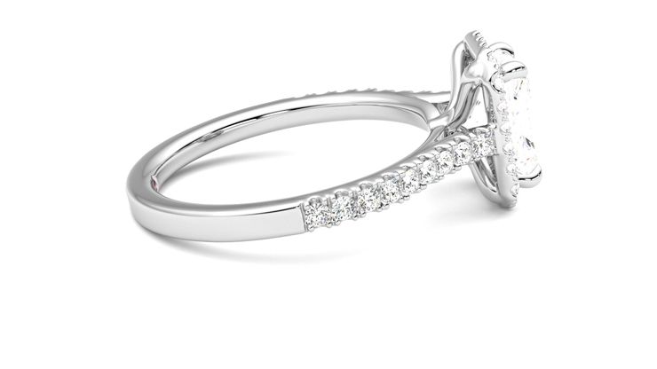 Taylor & Hart Allure Radiant Engagement Ring 360 degree image 10