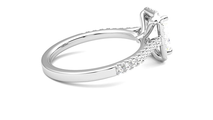 Taylor & Hart Allure Radiant Engagement Ring 360 degree image 11