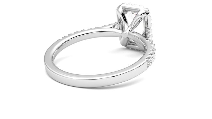 Taylor & Hart Allure Radiant Engagement Ring 360 degree image 13