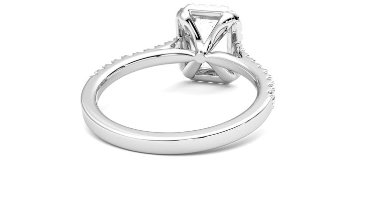Taylor & Hart Allure Radiant Engagement Ring 360 degree image 14