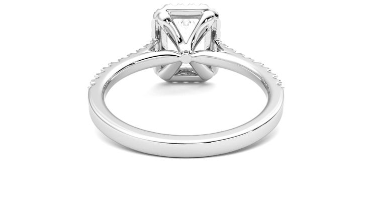 Taylor & Hart Allure Radiant Engagement Ring 360 degree image 15