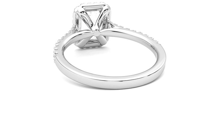 Taylor & Hart Allure Radiant Engagement Ring 360 degree image 16