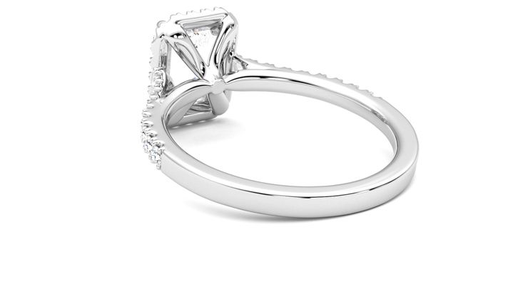 Taylor & Hart Allure Radiant Engagement Ring 360 degree image 17