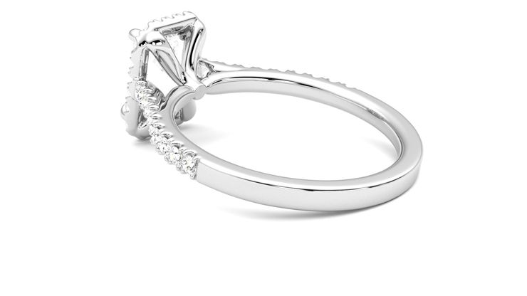 Taylor & Hart Allure Radiant Engagement Ring 360 degree image 18