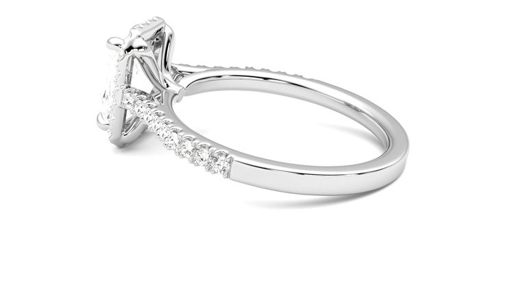 Taylor & Hart Allure Radiant Engagement Ring 360 degree image 19