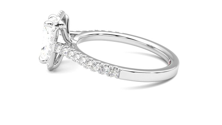 Taylor & Hart Allure Radiant Engagement Ring 360 degree image 20