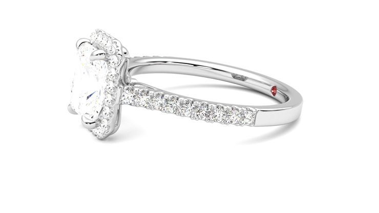 Taylor & Hart Allure Radiant Engagement Ring 360 degree image 22