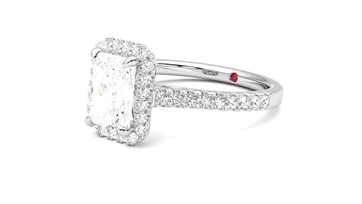 Taylor & Hart Allure Radiant Engagement Ring 360 degree image 24