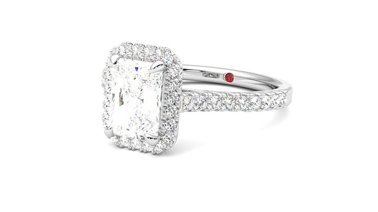 Taylor & Hart Allure Radiant Engagement Ring 360 degree image 25