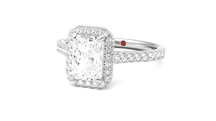 Taylor & Hart Allure Radiant Engagement Ring 360 degree image 26