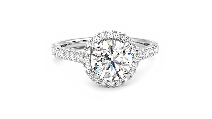 Taylor & Hart Allure Round Engagement Ring 360 degree image 2