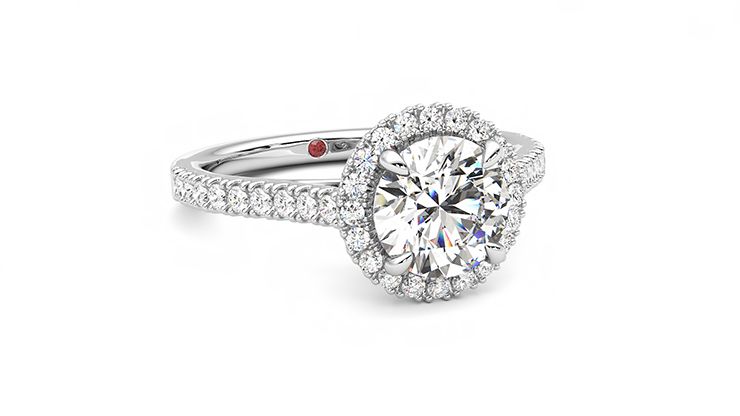 Taylor & Hart Allure Round Engagement Ring 360 degree image 4