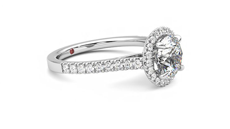 Taylor & Hart Allure Round Engagement Ring 360 degree image 7