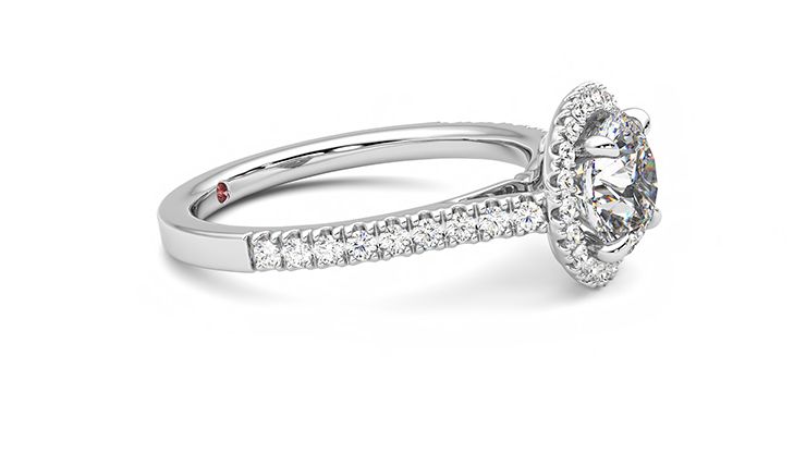 Taylor & Hart Allure Round Engagement Ring 360 degree image 8