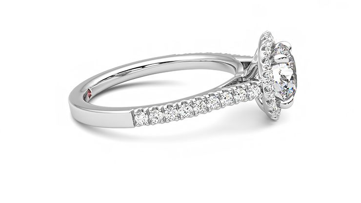 Taylor & Hart Allure Round Engagement Ring 360 degree image 9