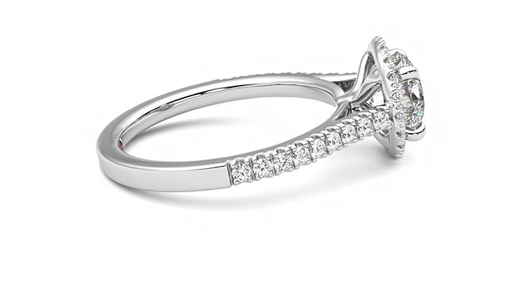 Taylor & Hart Allure Round Engagement Ring 360 degree image 10