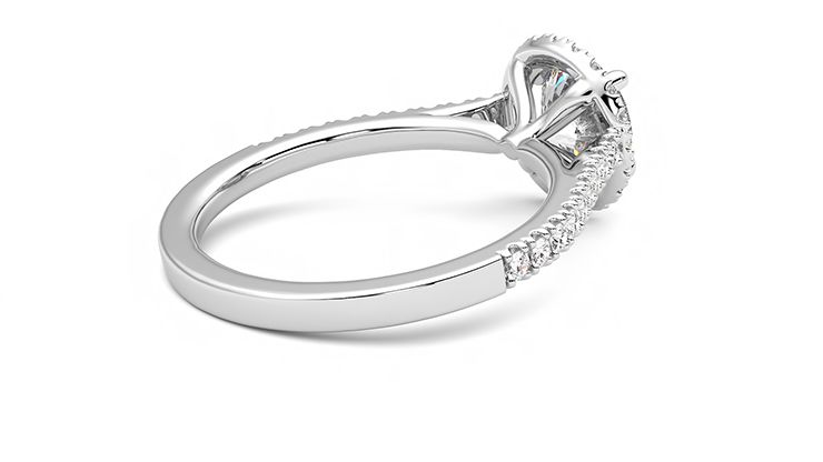Taylor & Hart Allure Round Engagement Ring 360 degree image 12