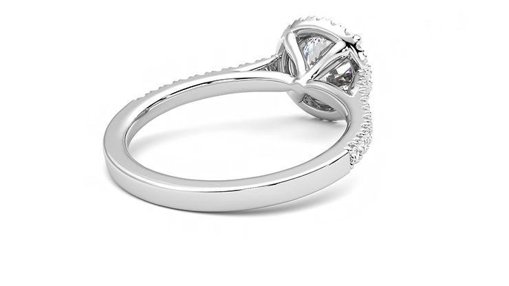 Taylor & Hart Allure Round Engagement Ring 360 degree image 13