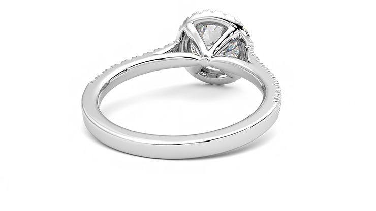 Taylor & Hart Allure Round Engagement Ring 360 degree image 14