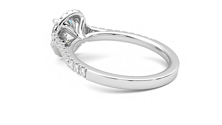 Taylor & Hart Allure Round Engagement Ring 360 degree image 18