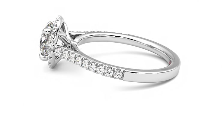Taylor & Hart Allure Round Engagement Ring 360 degree image 20