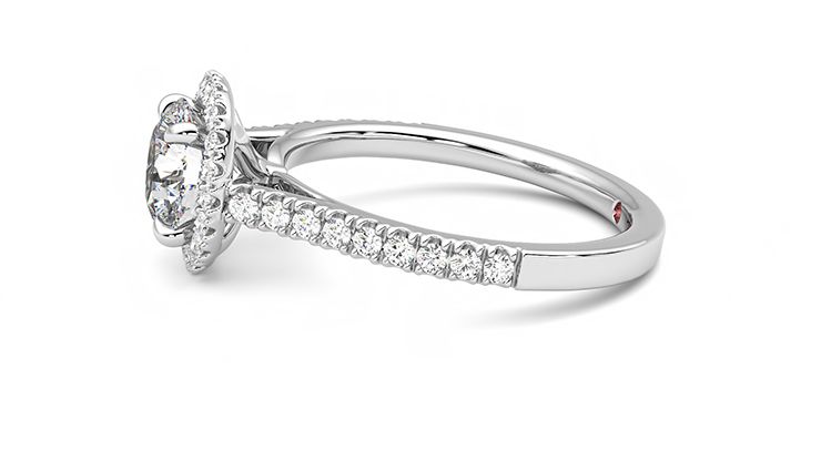 Taylor & Hart Allure Round Engagement Ring 360 degree image 21