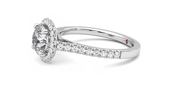 Taylor & Hart Allure Round Engagement Ring 360 degree image 22