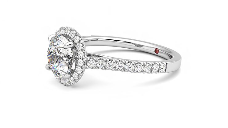 Taylor & Hart Allure Round Engagement Ring 360 degree image 23