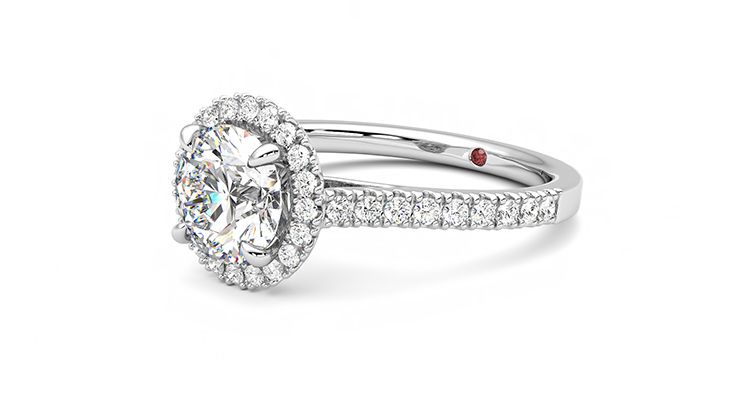 Taylor & Hart Allure Round Engagement Ring 360 degree image 24