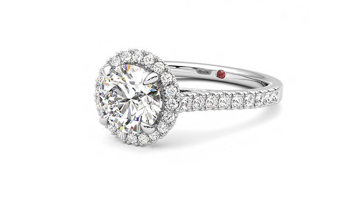 Taylor & Hart Allure Round Engagement Ring 360 degree image 25