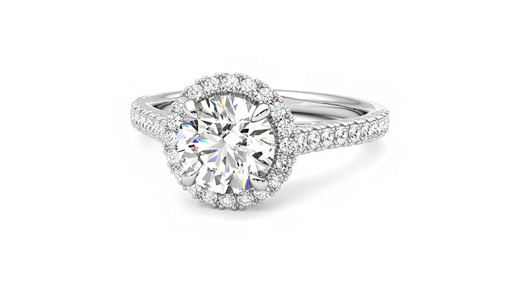 Taylor & Hart Allure Round Engagement Ring 360 degree image 27