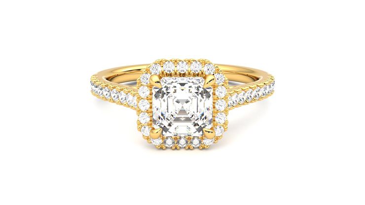 Taylor & Hart Allure Asscher Engagement Ring 360 degree image 0
