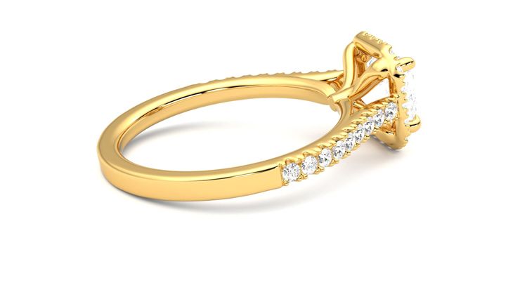 Taylor & Hart Allure Asscher Engagement Ring 360 degree image 11