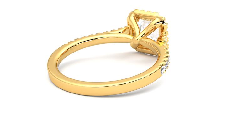 Taylor & Hart Allure Asscher Engagement Ring 360 degree image 13
