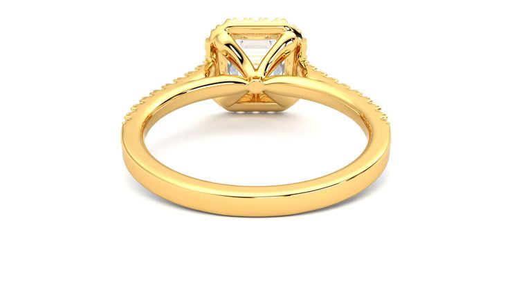 Taylor & Hart Allure Asscher Engagement Ring 360 degree image 15