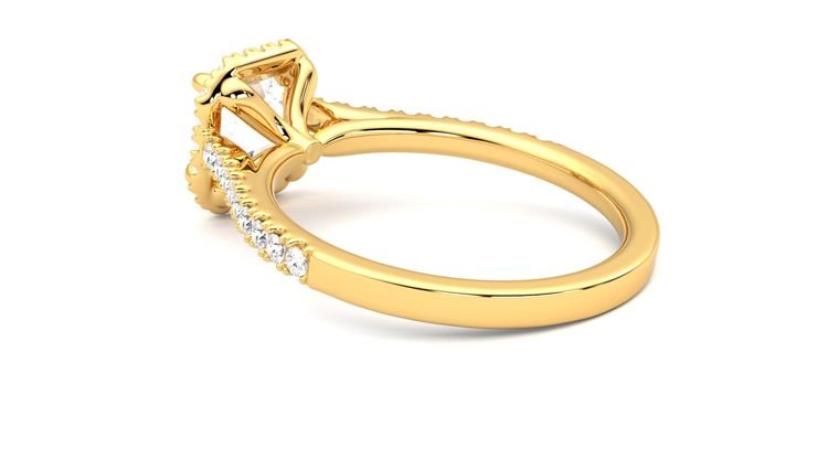 Taylor & Hart Allure Asscher Engagement Ring 360 degree image 18