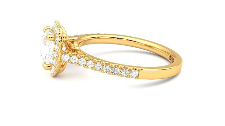 Taylor & Hart Allure Asscher Engagement Ring 360 degree image 21