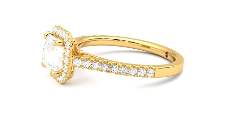 Taylor & Hart Allure Asscher Engagement Ring 360 degree image 22