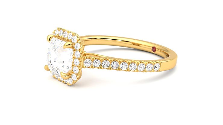 Taylor & Hart Allure Asscher Engagement Ring 360 degree image 23