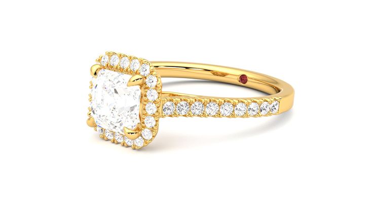 Taylor & Hart Allure Asscher Engagement Ring 360 degree image 24