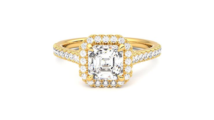Taylor & Hart Allure Asscher Engagement Ring 360 degree image 29