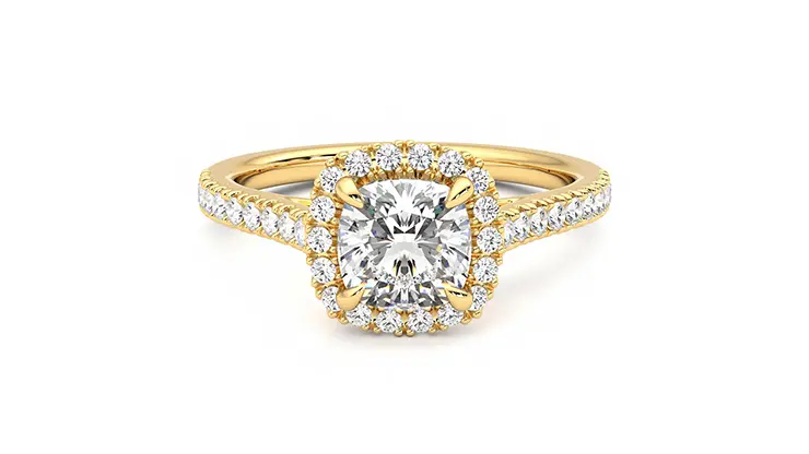 Taylor & Hart Allure Cushion Engagement Ring 360 detail 01