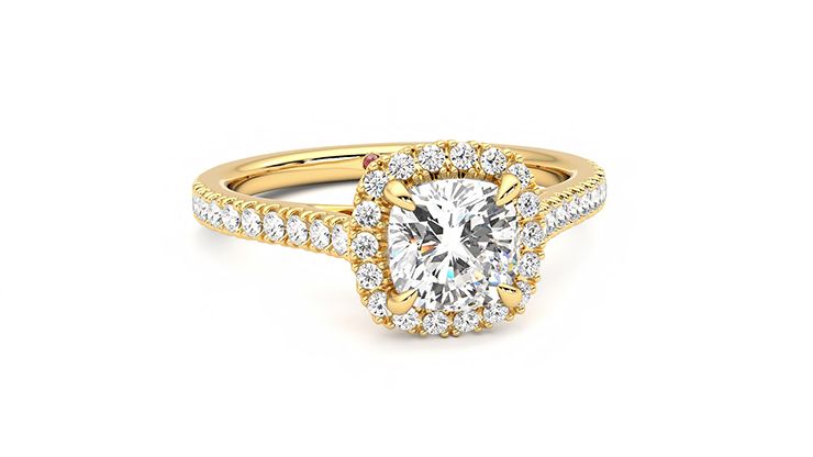 Taylor & Hart Allure Cushion Engagement Ring 360 degree image 3