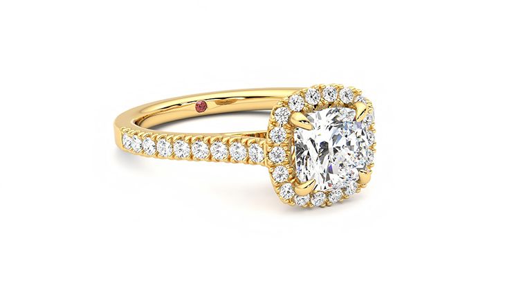Taylor & Hart Allure Cushion Engagement Ring 360 degree image 5